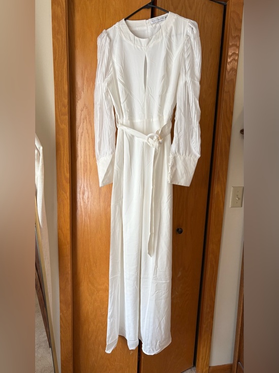 Chicways Pants - Chicways Ivory Long-Sleeve Belted Jumpsuit - Never Worn